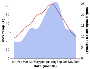 temperature and rainfall during the year in Sfizef