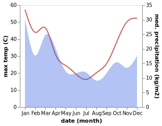 temperature and rainfall during the year in West Wyalong