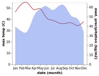 temperature and rainfall during the year in Suong