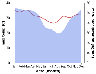 temperature and rainfall during the year in Djoyezi