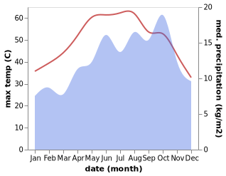 temperature and rainfall during the year in Jirja