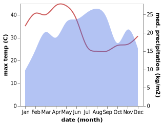 temperature and rainfall during the year in Adis Zemen