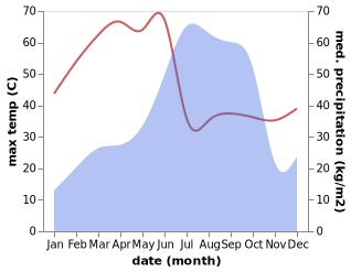 temperature and rainfall during the year in Junagarh