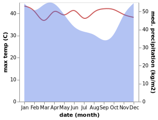 temperature and rainfall during the year in Anggrik