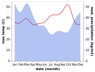 temperature and rainfall during the year in Lailunggi