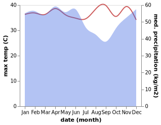 temperature and rainfall during the year in Bejubang