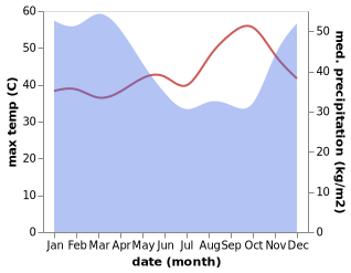 temperature and rainfall during the year in Colomadu