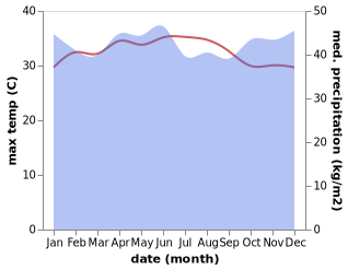 temperature and rainfall during the year in Sipiongot