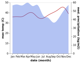 temperature and rainfall during the year in Sungaigerong