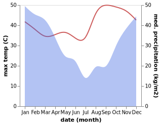 temperature and rainfall during the year in Chiradzulu