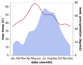 temperature and rainfall during the year in Jaleswar