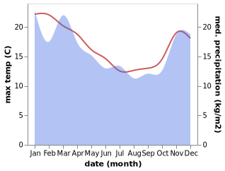 temperature and rainfall during the year in Brooklyn