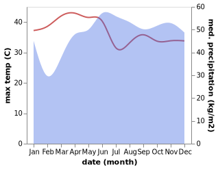 temperature and rainfall during the year in Tawagan