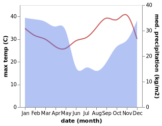 temperature and rainfall during the year in Ilembula