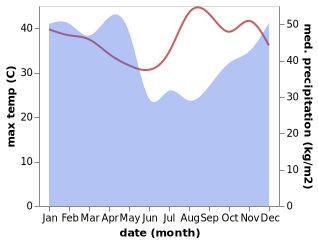 temperature and rainfall during the year in Lupiro