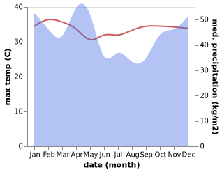 temperature and rainfall during the year in Bungu