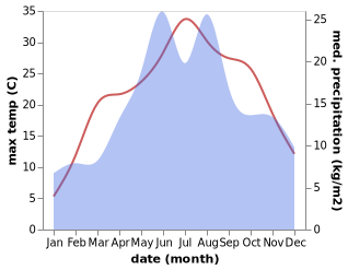 temperature and rainfall during the year in Al'tkhyute